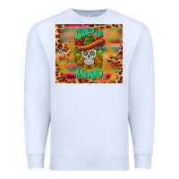 White cinco de mayo sombrero skull Premium Sweatshirt - BarkalooDesign