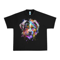 Black Splash Art Australian Shepherd   Aussie Lover Gifts Urban Heavy Tee - longCreatives