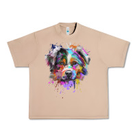 Burro Splash Art Australian Shepherd   Aussie Lover Gifts Urban Heavy Tee - longCreatives