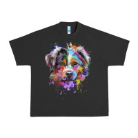 Splash Art Australian Shepherd   Aussie Lover Gifts Urban Heavy Tee | Teevron