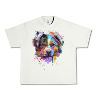 Pistachio Splash Art Australian Shepherd   Aussie Lover Gifts Urban Heavy Tee - longCreatives