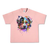 Salmon Splash Art Australian Shepherd   Aussie Lover Gifts Urban Heavy Tee - longCreatives