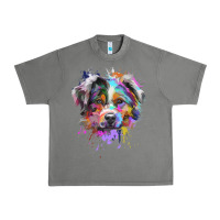 Tornado Splash Art Australian Shepherd   Aussie Lover Gifts Urban Heavy Tee - longCreatives