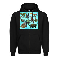 Black dinosaurs tumbler Zipper Hoodie - Artiststas