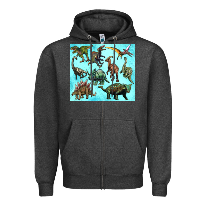 Dinosaurs Tumbler Zipper Hoodie by Artiststas | Teevron