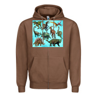 Chestnut dinosaurs tumbler Zipper Hoodie - Artiststas