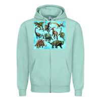 Seafoam dinosaurs tumbler Zipper Hoodie - Artiststas