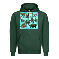Sports Green dinosaurs tumbler Zipper Hoodie - Artiststas