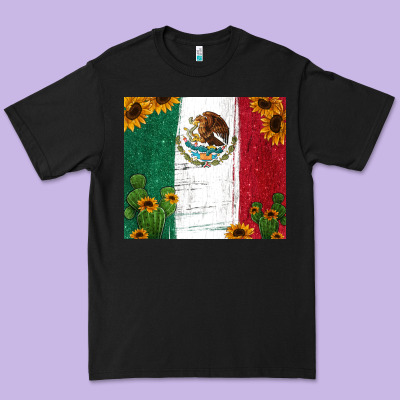 Cactus Sunflower Mexican Flag Z Premium Tee Designed By Jasminsmagicworld