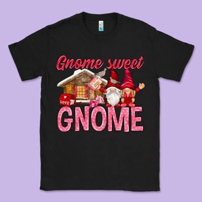 Gnome Sweet Gnome Valentine's Day Classic Tee Designed By Howdyjamesfarm