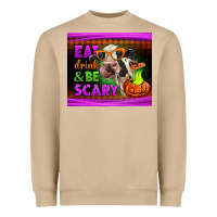 Mushroom eat drink and be scary cow Heavyweight Sweatshirt - LillyAllenDesigns