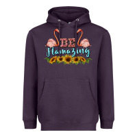 Plum be flamezing flamingo Heavyweight Hoodie - BarkalooDesign