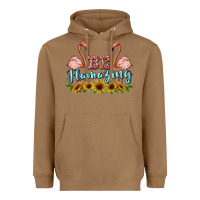 Toasted Coconut be flamezing flamingo Heavyweight Hoodie - BarkalooDesign