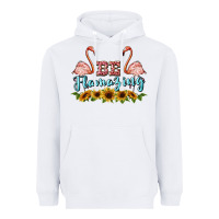 White be flamezing flamingo Heavyweight Hoodie - BarkalooDesign
