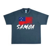 Midnight Navy samoan gifts   somoan flag t shirt Urban Heavy Tee - longCreatives