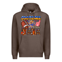 Coffee football mama Premium Hoodie - CowhideDigitalArt