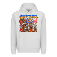 Dove Grey football mama Premium Hoodie - CowhideDigitalArt