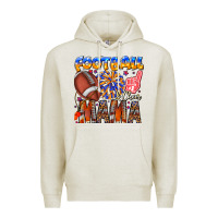 Oatmeal Heather football mama Premium Hoodie - CowhideDigitalArt