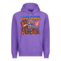 Purple football mama Premium Hoodie - CowhideDigitalArt