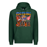Sports Green football mama Premium Hoodie - CowhideDigitalArt