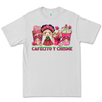 Dove Grey cafecito y chisme with coffee cups Premium Tee - texasbilliewilder