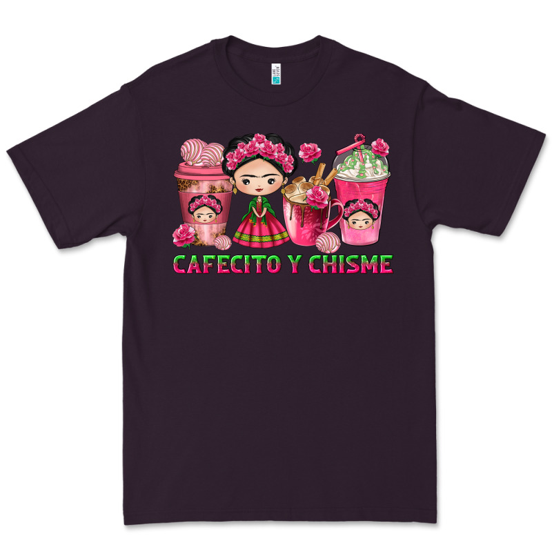 Cafecito Y Chisme With Coffee Cups Premium Tee by texasbilliewilder | Teevron