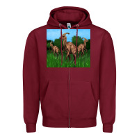 Burgundy parasaurolophus Zipper Hoodie - Artiststas