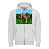 Dove Grey parasaurolophus Zipper Hoodie - Artiststas