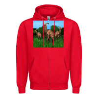 Red parasaurolophus Zipper Hoodie - Artiststas