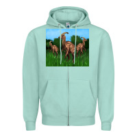Seafoam parasaurolophus Zipper Hoodie - Artiststas