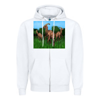 White parasaurolophus Zipper Hoodie - Artiststas