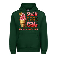 Forest Green stay cool eat ice cream Urban Hoodie - AdoDesignShop