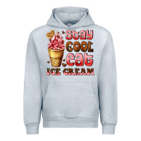 Heather Grey stay cool eat ice cream Urban Hoodie - AdoDesignShop