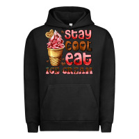 Pigment Black stay cool eat ice cream Urban Hoodie - AdoDesignShop