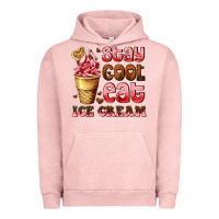Pigment Salmon stay cool eat ice cream Urban Hoodie - AdoDesignShop