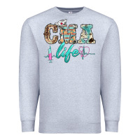 Heather Grey western nurse cma life Premium Sweatshirt - BarkalooDesign