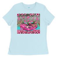 Baby Blue cancer pumpkins Ladies Tee - NancyCooperArtShop