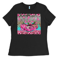 Black cancer pumpkins Ladies Tee - NancyCooperArtShop