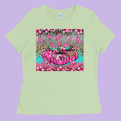 Cancer Pumpkins Ladies Tee Designed By Nancycooperartshop