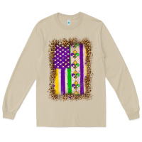 Mushroom mardi gras usa flag leopard Long Sleeve Tee - OliviaCreatesArt