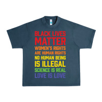 Midnight Navy Black Lives Matter List Urban Heavy Tee - longCreatives