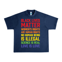 Navy Black Lives Matter List Urban Heavy Tee - longCreatives