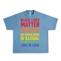 Pebble Blue Black Lives Matter List Urban Heavy Tee - longCreatives