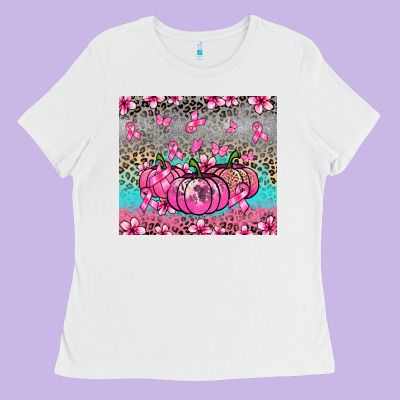 Cancer Pumpkins Ladies Tee Designed By Nancycooperartshop