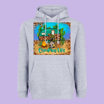 Camping Life Tumbler Heavyweight Hoodie Designed By Barkaloodesign