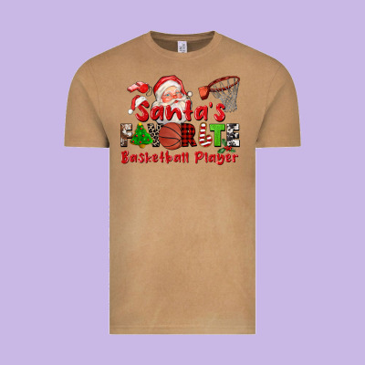 Santas Favorite Basketball Player Vintage Tee Designed By Cowgirlartshop