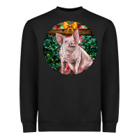 Black christmas pig Heavyweight Sweatshirt - LillyAllenDesigns