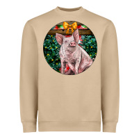Mushroom christmas pig Heavyweight Sweatshirt - LillyAllenDesigns