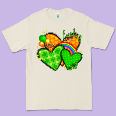 St Patricks Day Hearts Png Premium Tee Designed By Nancycooperartshop