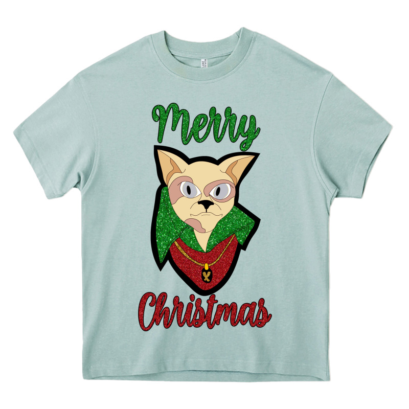 Merry Christmas Cat Heavy Core Tee by Bettercallsaul | Teevron